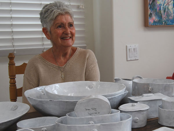 Doreen Mellen photo with table ware